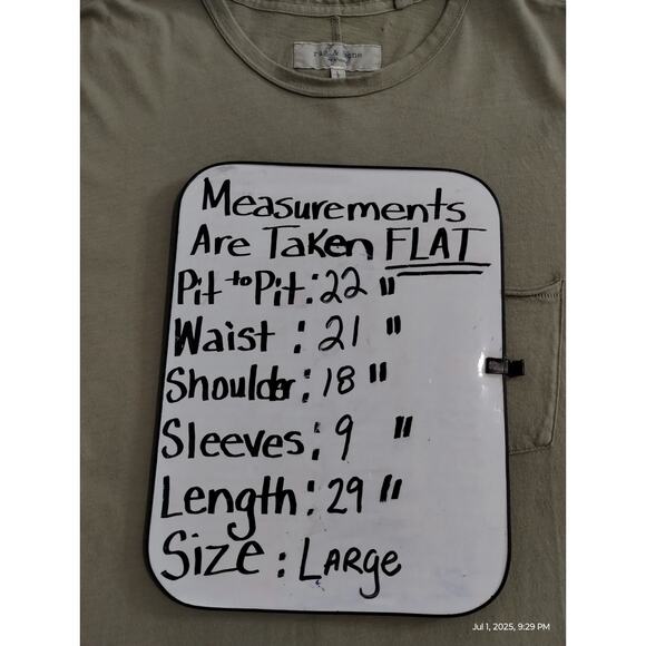 Rag & Bone Mens Size L Miles Organic Cotton Principle Jersey Luxury Grunge Tee - Picture 11 of 12